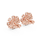 Gold Earrings AER-44, Rose Gold, view 3