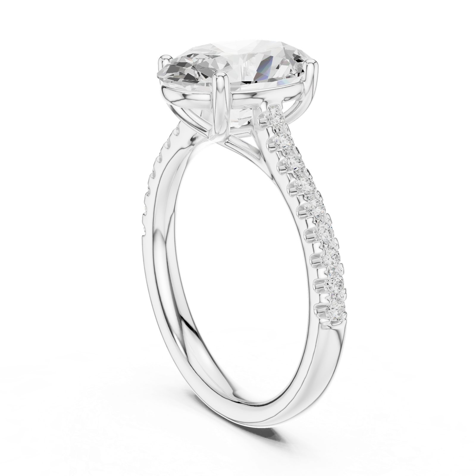 Gold Ring DDLR-729, White Gold, view 1