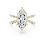 Gold Jewelry L36-25, Marquise center stone, Yellow Gold, view 4
