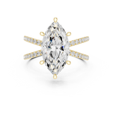 Gold Jewelry L36-25, Marquise center stone, Yellow Gold, view 4