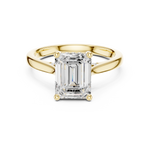 Gold Ring DDLR-163, Emerald center stone, Yellow Gold, view 4