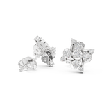 Gold Earrings 9-10004E, White Gold, view 1