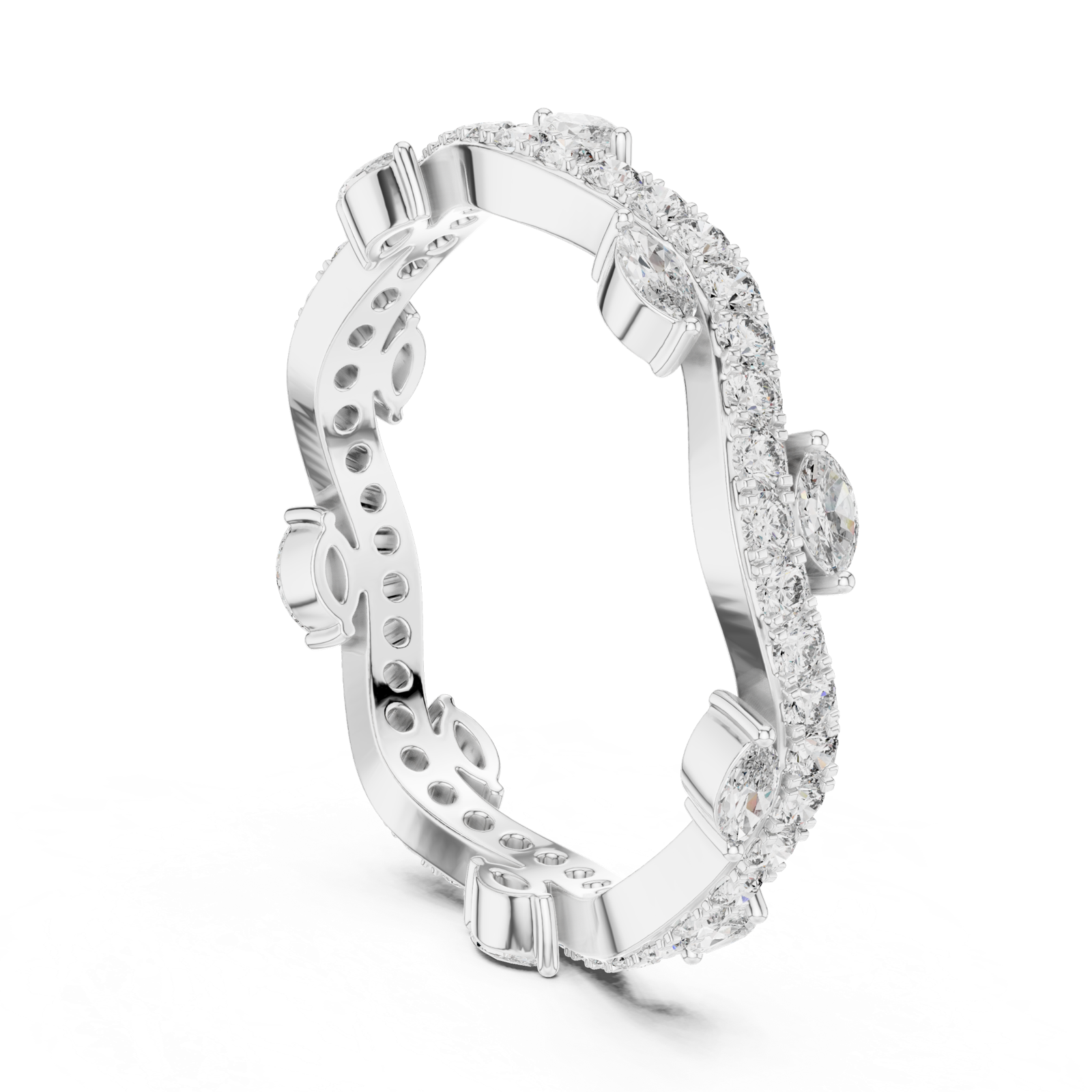 Gold Ring DDLR-237, White Gold