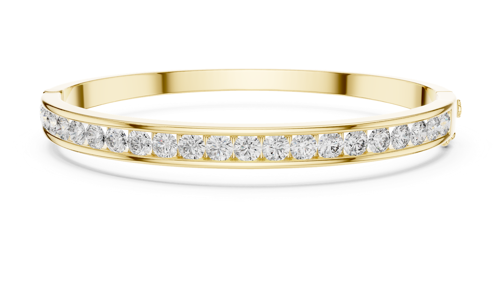 14K Solid Gold Lab Diamond Bracelet, Yellow Gold, view 4