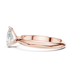 Gold Jewelry L36-6, Pear center stone, Rose Gold, view 3