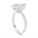 Gold Ring DDLR-177, Marquise center stone, White Gold, view 1