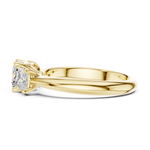 Gold Ring DDLR-044, Cushion center stone, Yellow Gold, view 3