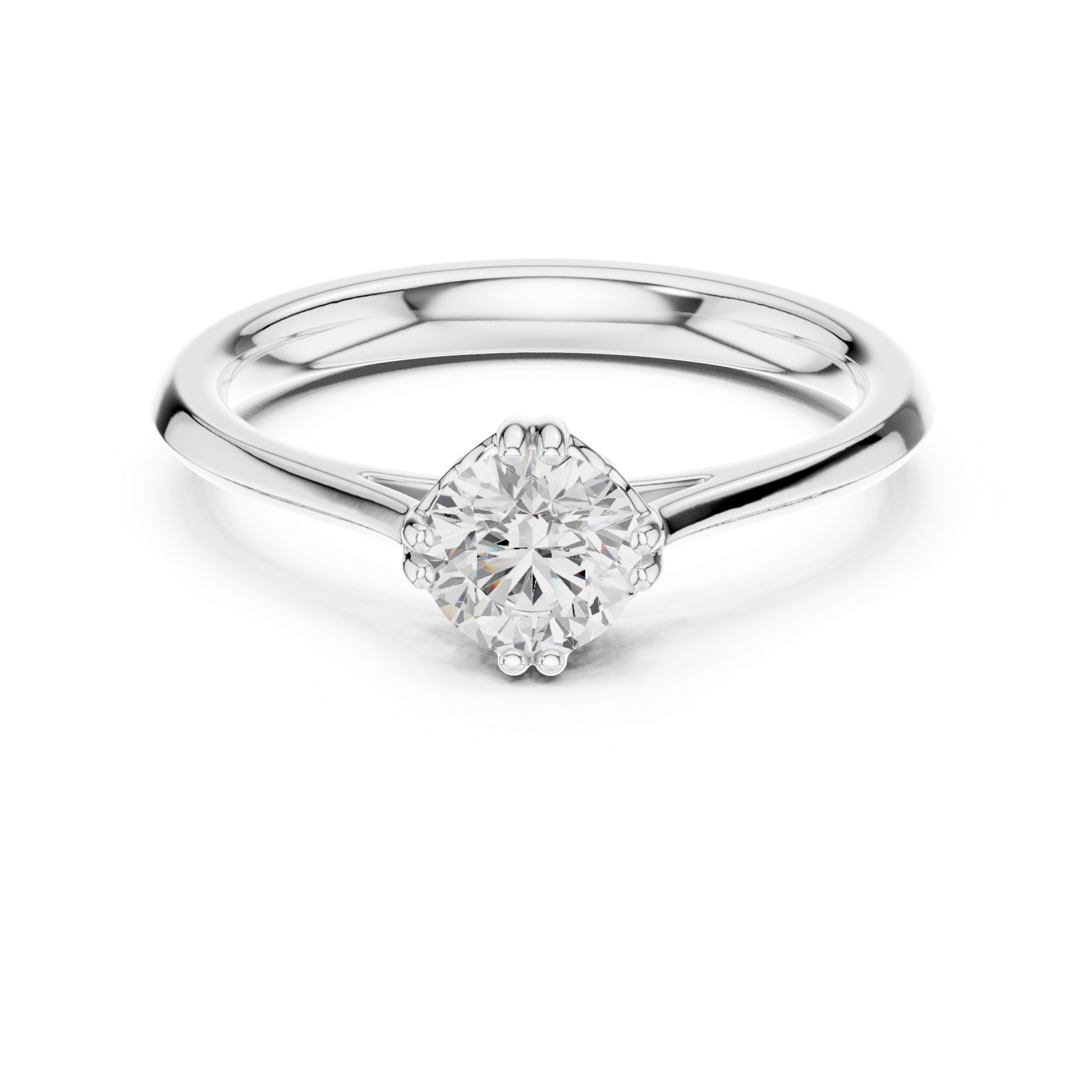 Gold Ring DDLR-554, White Gold, view 4