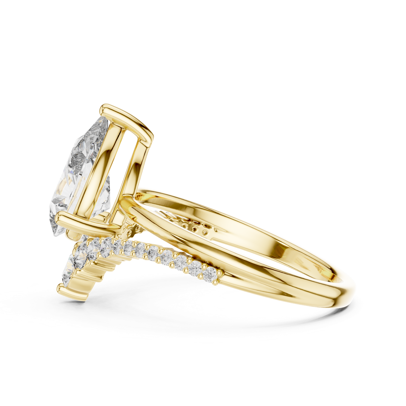 Gold Ring DDLR-059, Yellow Gold, view 3