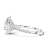 Gold Ring DDLR-255, Pear center stone, White Gold, view 3