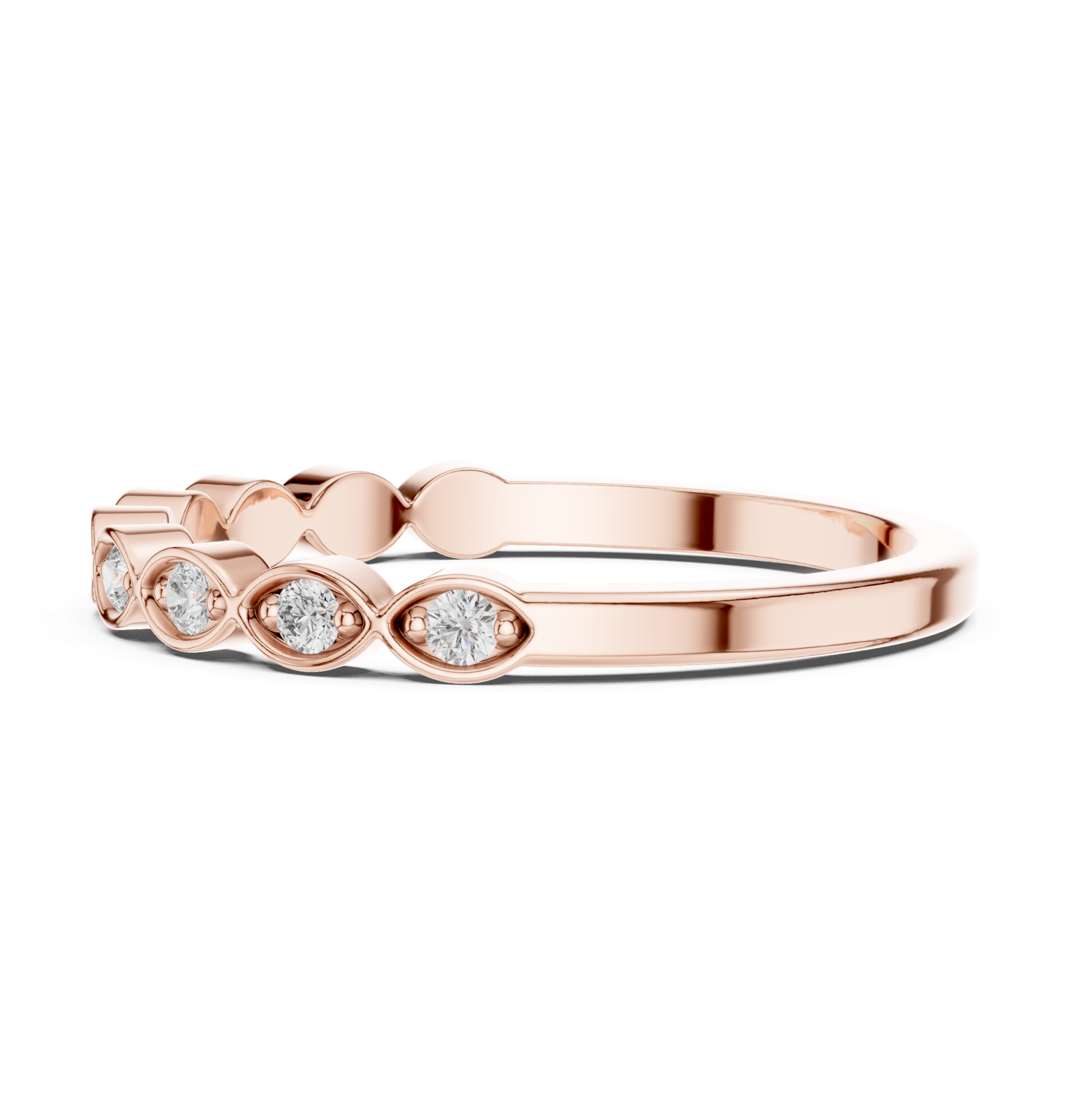 Gold Ring L28-24, Rose Gold, view 3