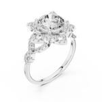 Gold Ring DDLR-061, White Gold, view 2
