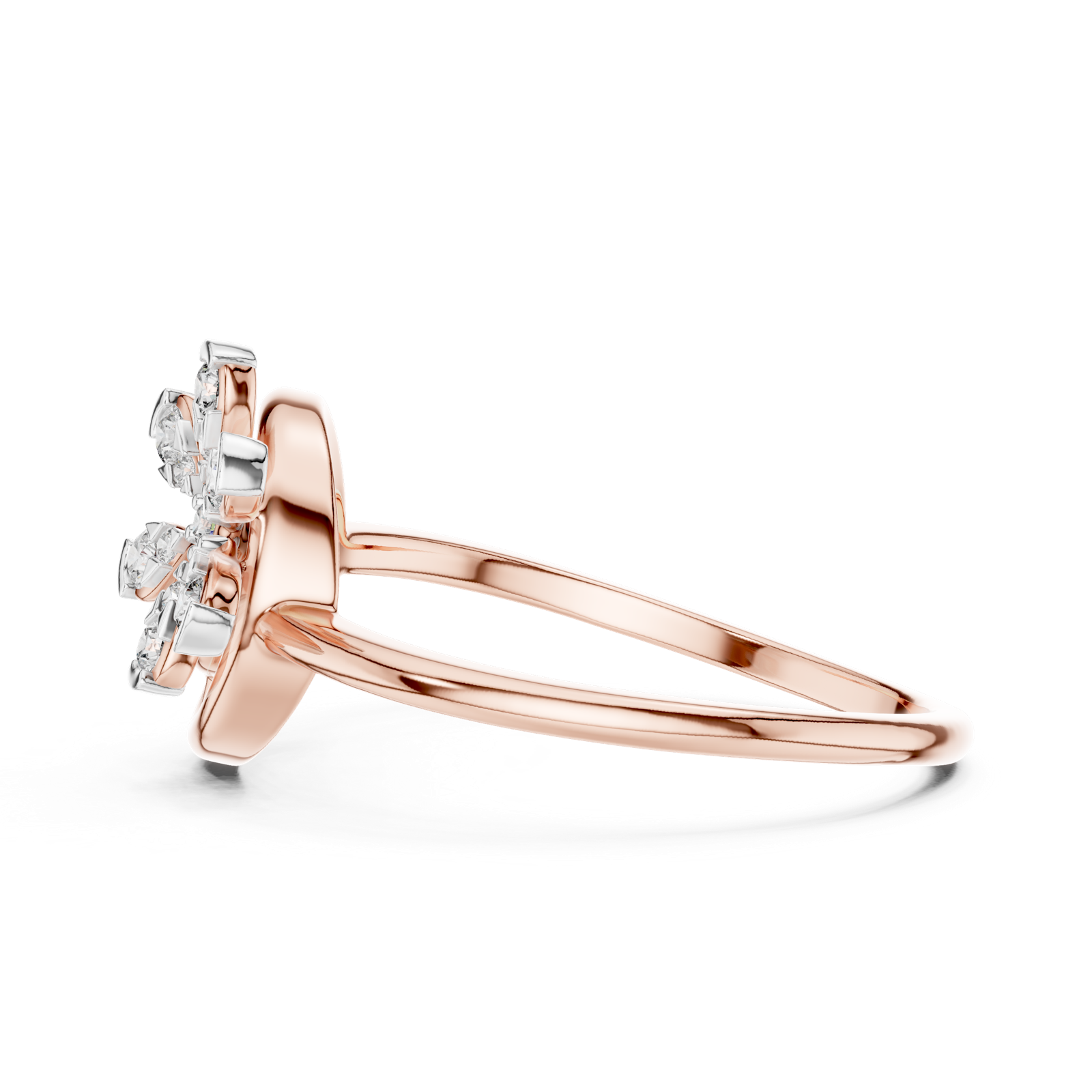 Gold Ring 12-10043@L, Rose Gold, view 3