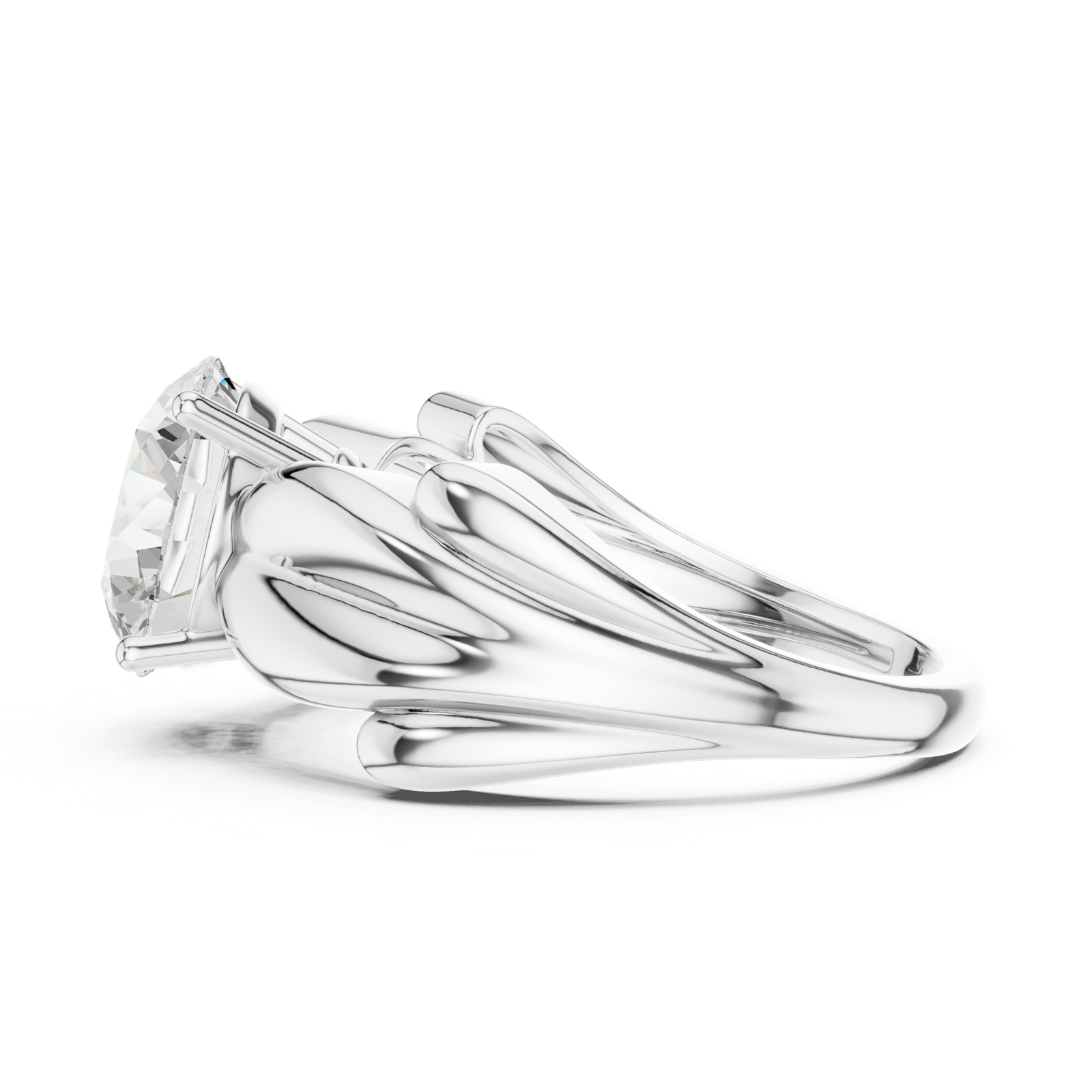 Gold Ring RLR1756, White Gold, view 3