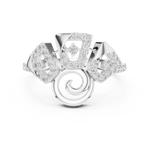 Gold Ring LR-01 (70), White Gold, view 4