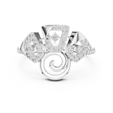 Gold Ring LR-01 (70), White Gold, view 4