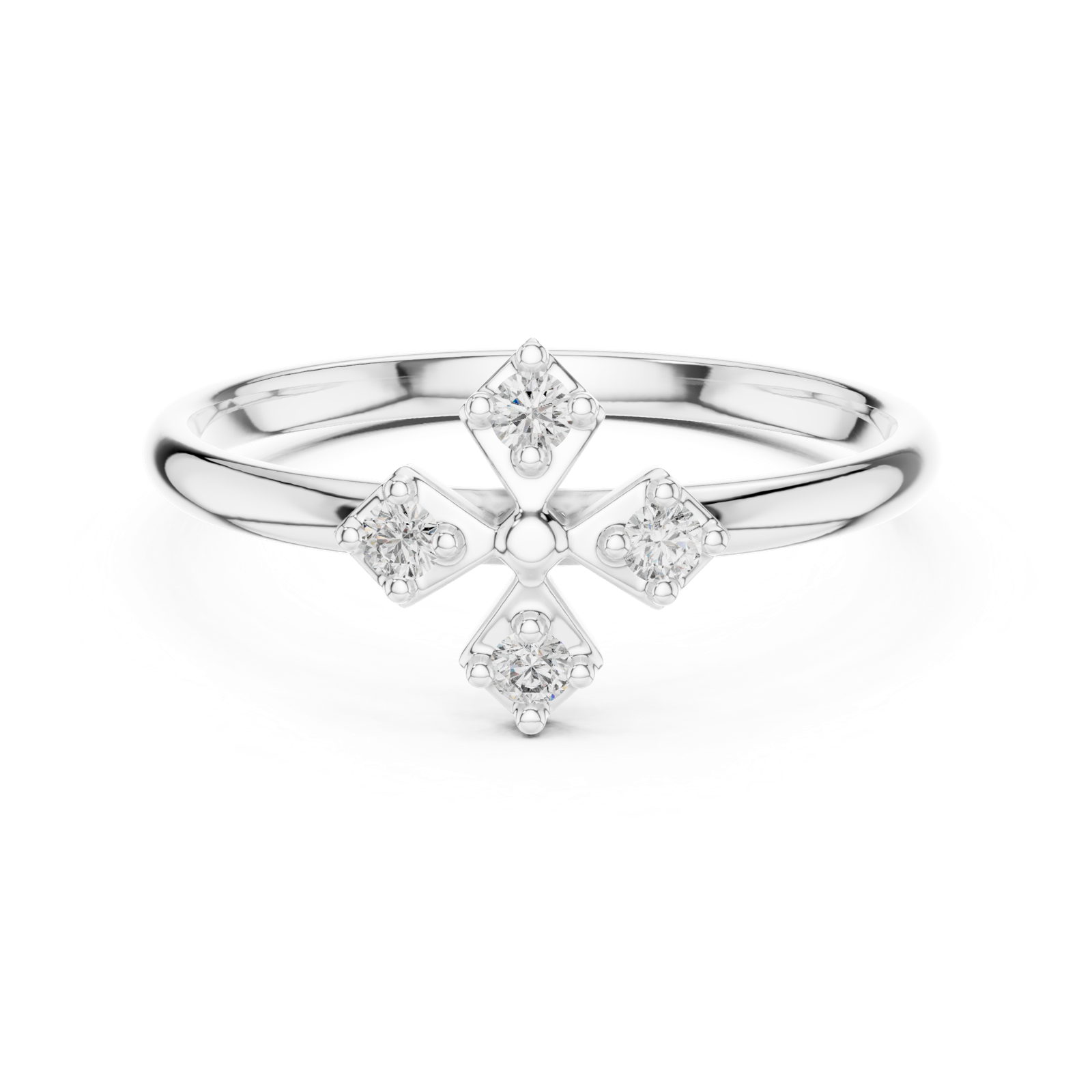 Gold Ring 1 (260), White Gold, view 4