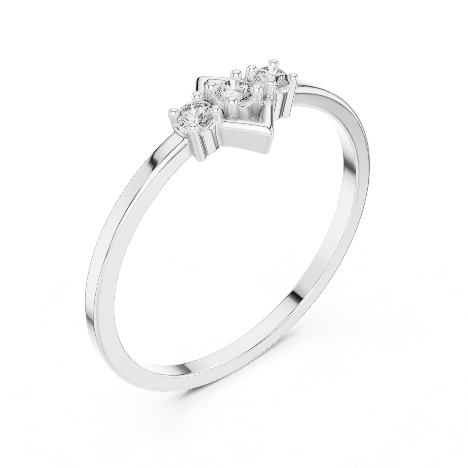 Gold Ring LR-01 (93), White Gold, view 2