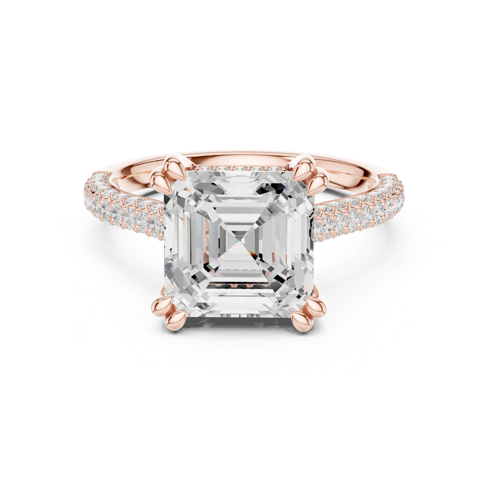 Gold Ring DDLR-952, Rose Gold, view 4