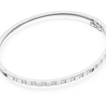 14K Solid Gold Lab Diamond Bracelet, White Gold, view 2
