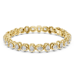 14K Solid Gold Lab Diamond Bracelet, Yellow Gold, view 1