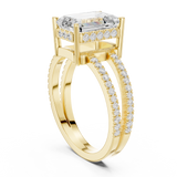 Gold Jewelry, Emerald center stone, Yellow Gold, view 1