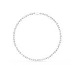 14K Solid Gold Lab Diamond Tennis Necklace, White Gold