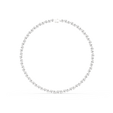 14K Solid Gold Lab Diamond Tennis Necklace, White Gold