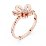 Gold Ring DR-6202, Rose Gold, view 2