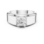 14K Solid Gold Lab Diamond Solitaire Ring, White Gold, view 4