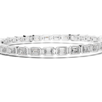 14K Solid Gold Lab Diamond Bracelet, White Gold, view 3