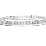 14K Solid Gold Lab Diamond Bracelet, White Gold, view 3