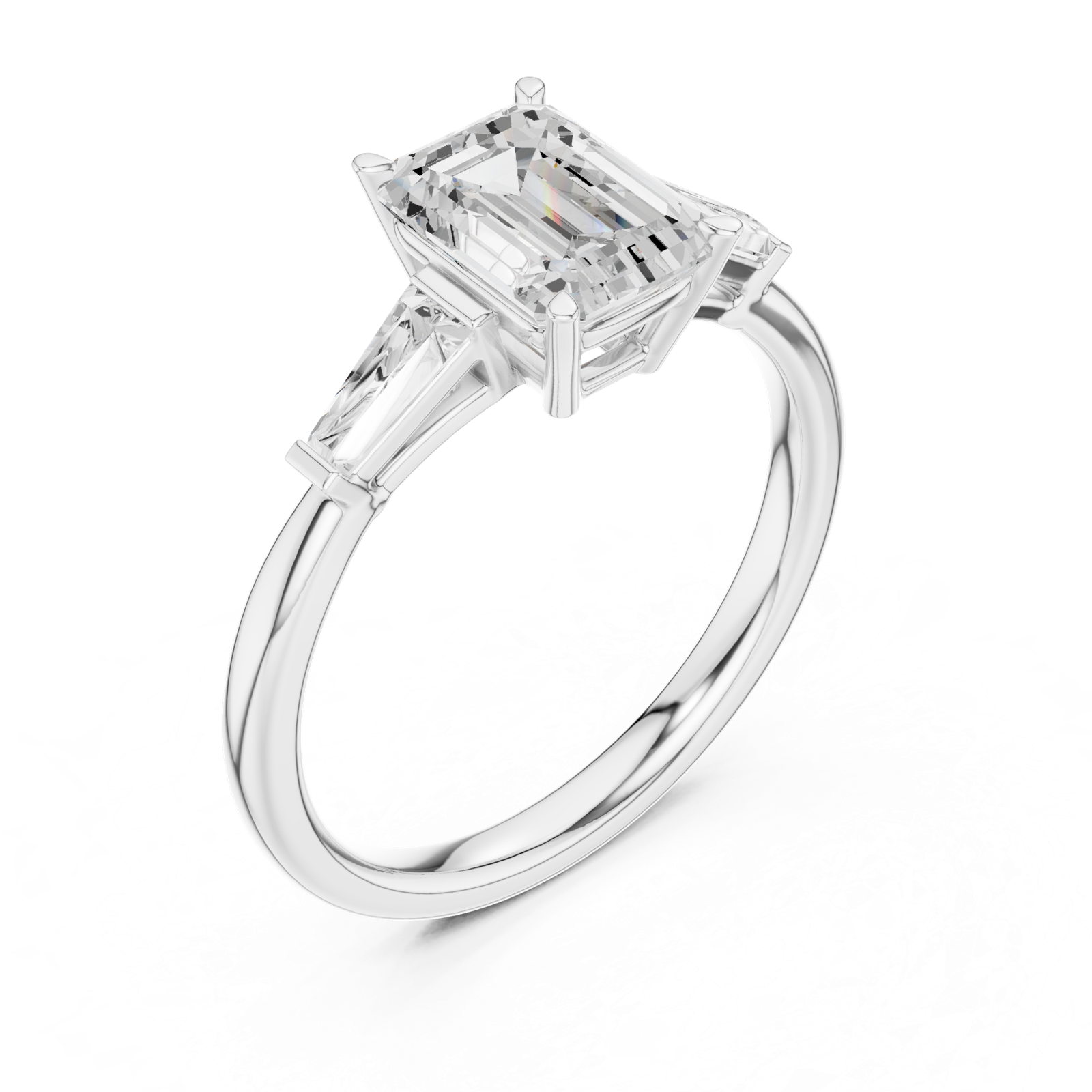 Gold Ring DDLR-1047, White Gold, view 2