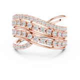 Gold Ring DDLR-820, Rose Gold, view 4