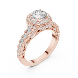 Gold Ring DDLR-778, Rose Gold, view 2