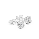 Gold Earrings GER-0354, White Gold, view 1