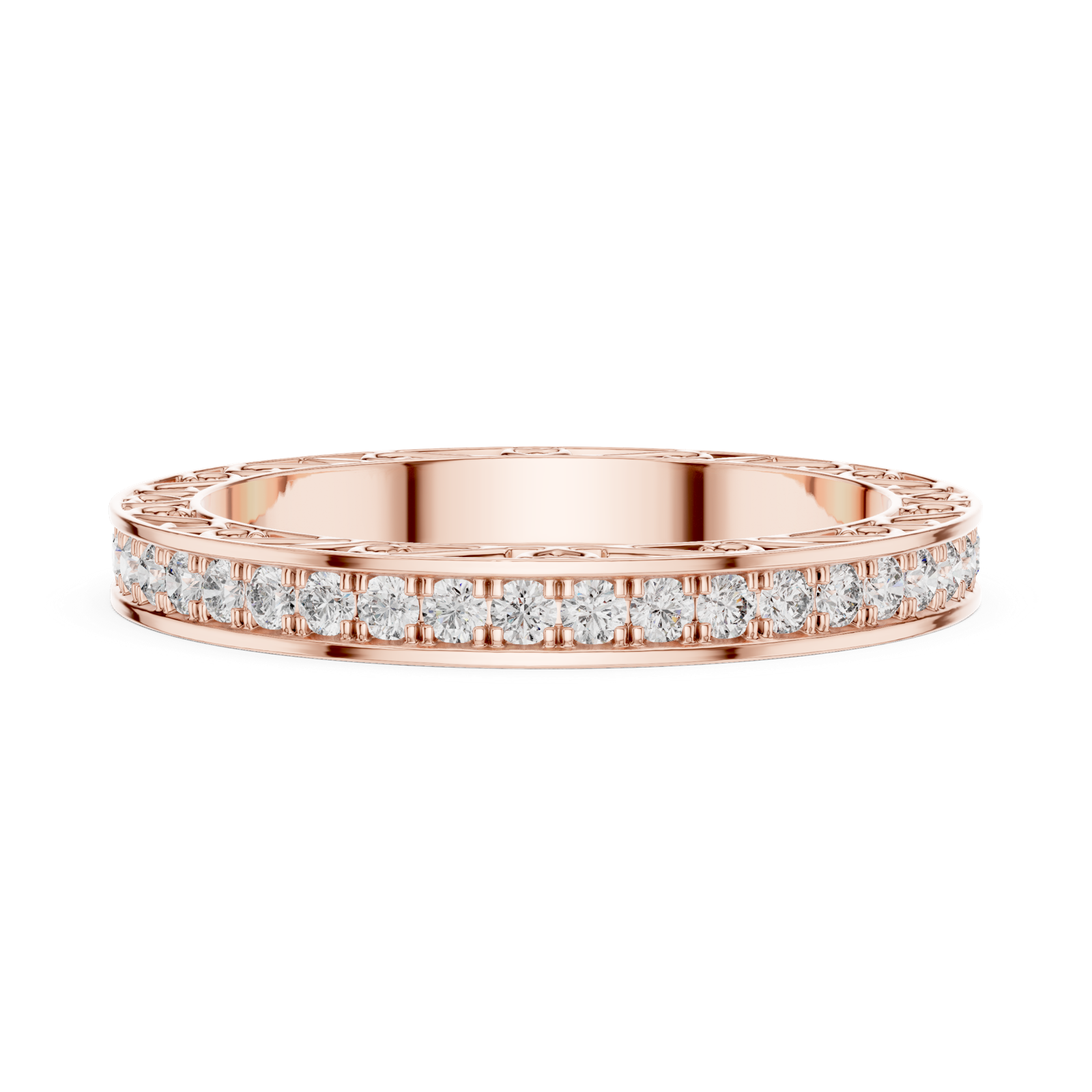 Gold Ring DDLR-238, Rose Gold, view 3
