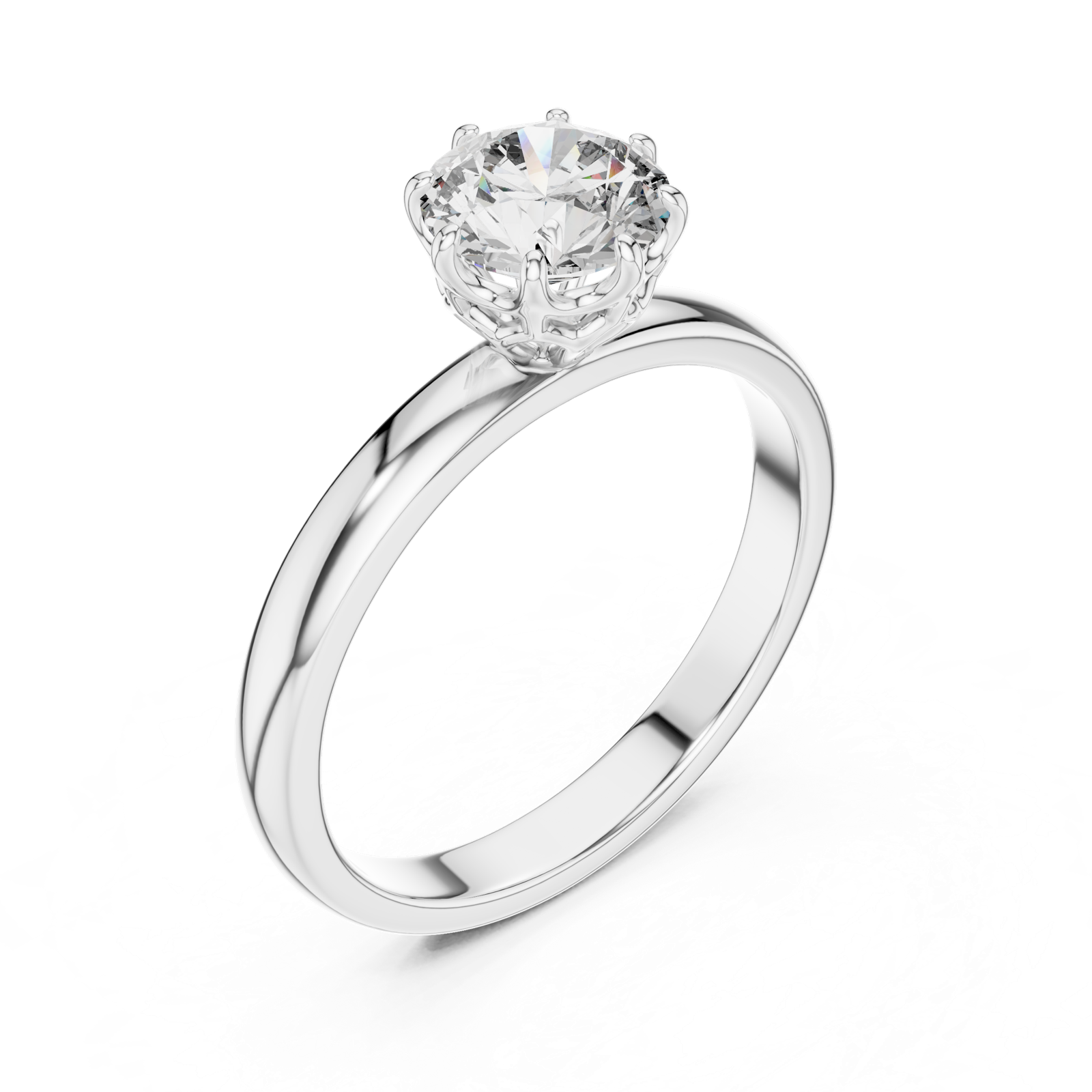 Gold Ring LR-0002, White Gold, view 2
