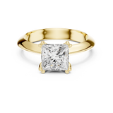 Gold Jewelry L36-8, Princess center stone, Yellow Gold, view 4