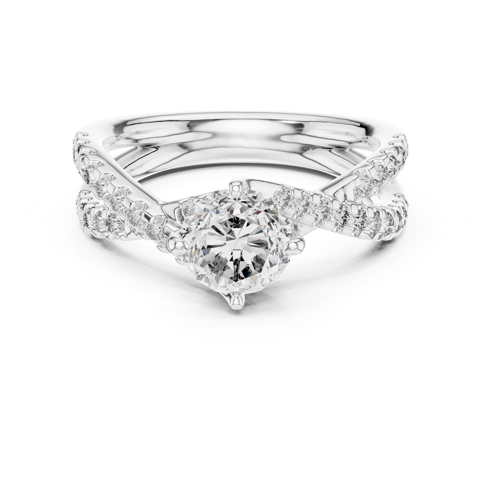 Gold Ring L03-638, White Gold, view 4