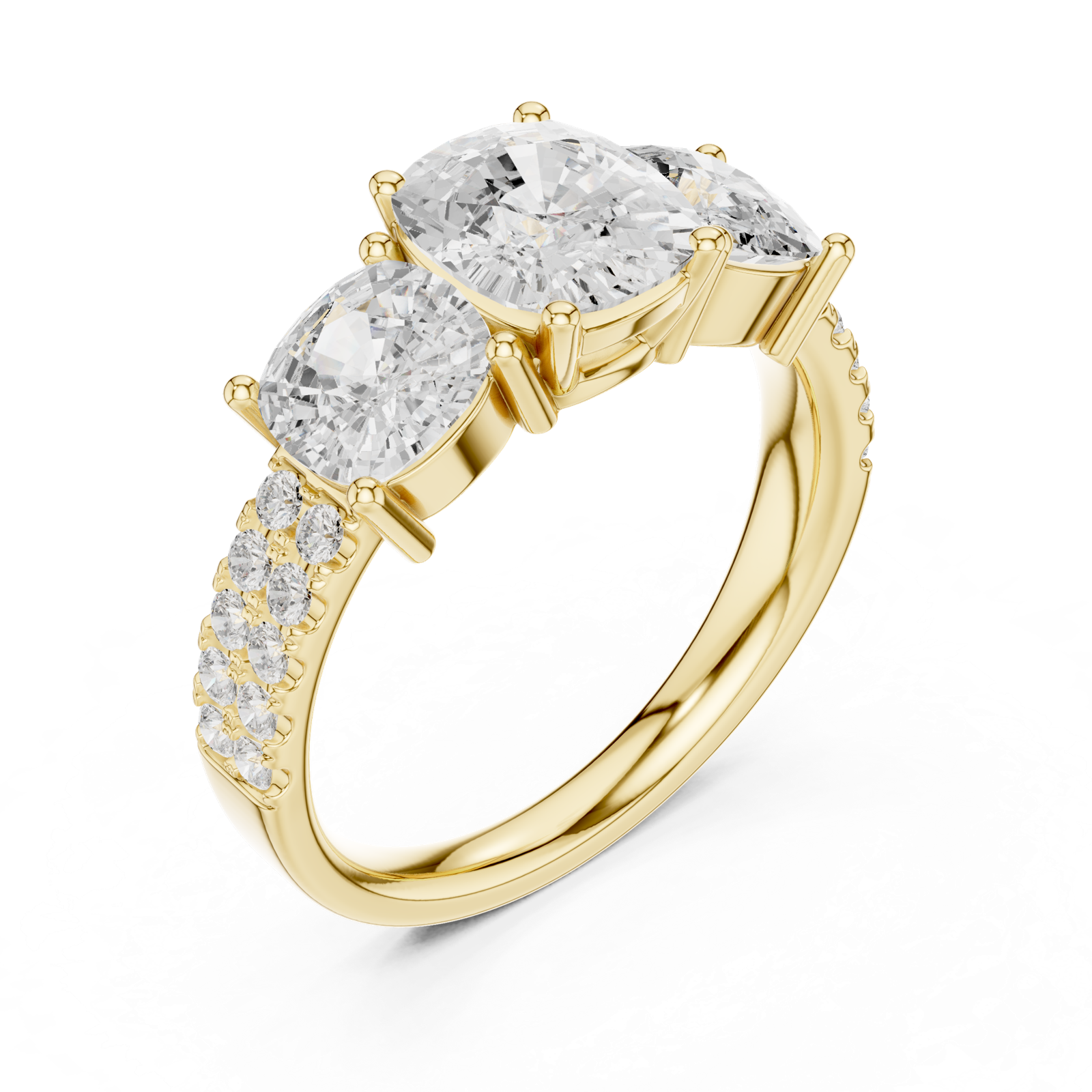 Gold Ring DDLR-716, Yellow Gold, view 2