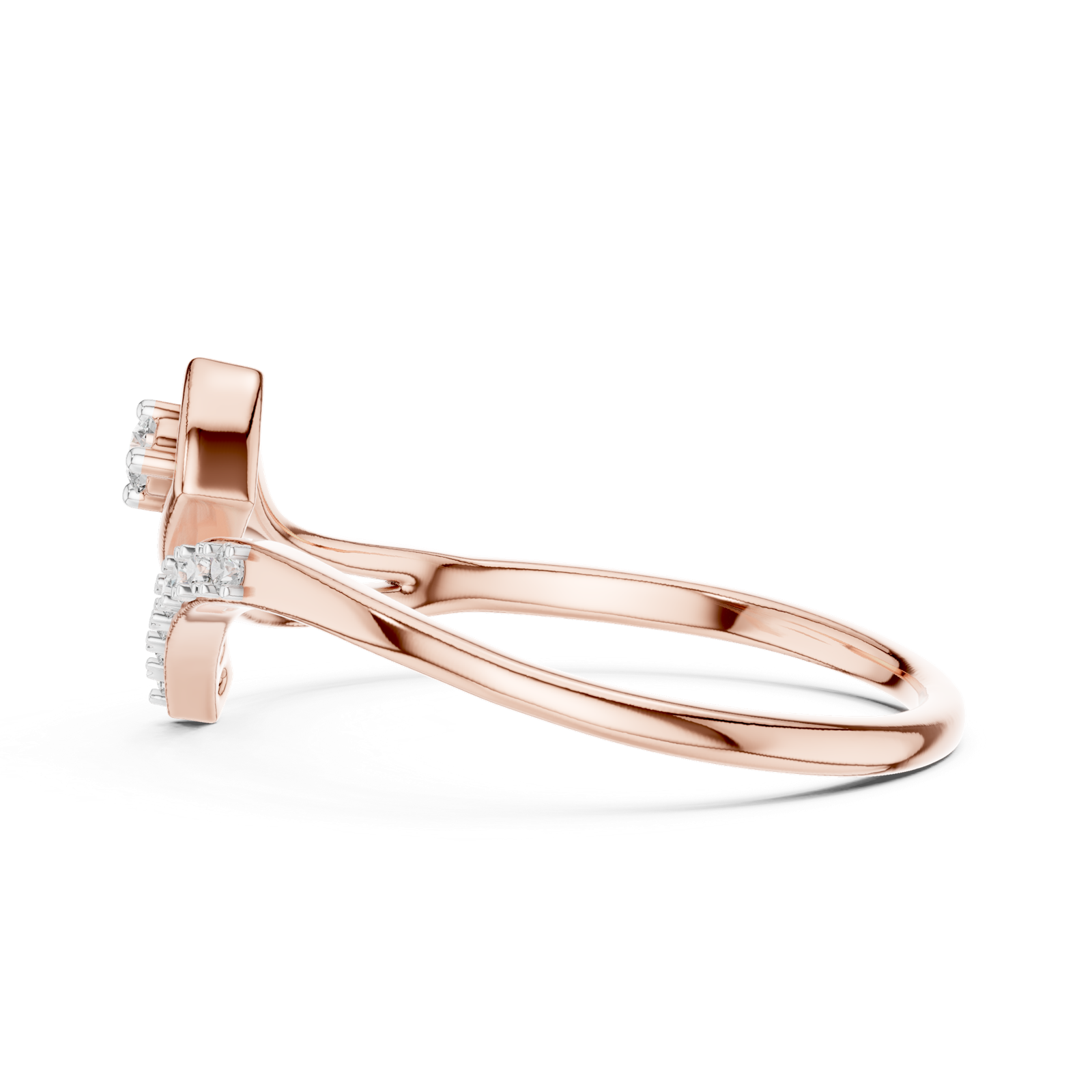 Gold Ring 12-10030@L, Rose Gold, view 3
