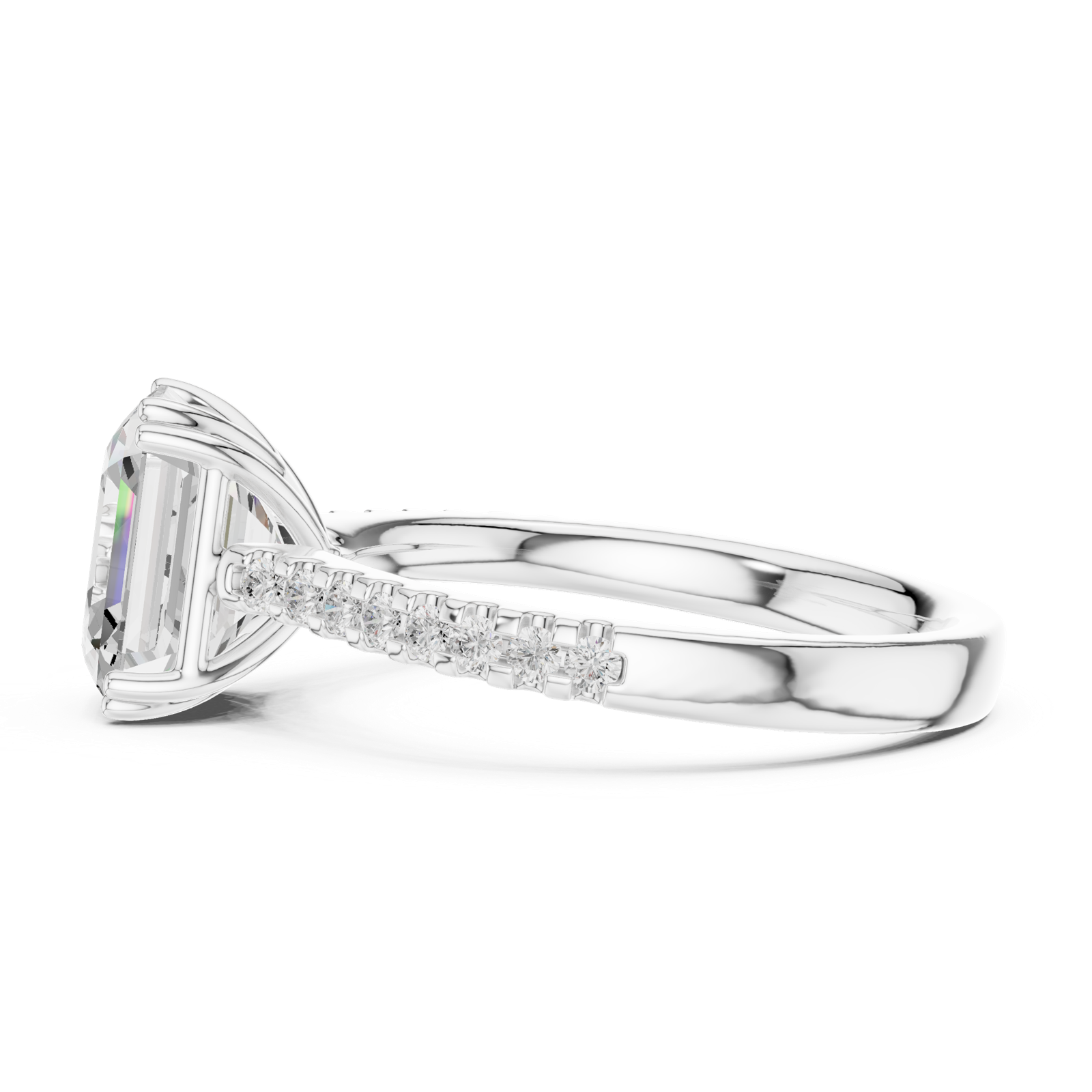 Gold Ring DDLR-744, White Gold, view 3