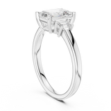 Gold Ring DDLR-038, Emerald center stone, White Gold, view 1