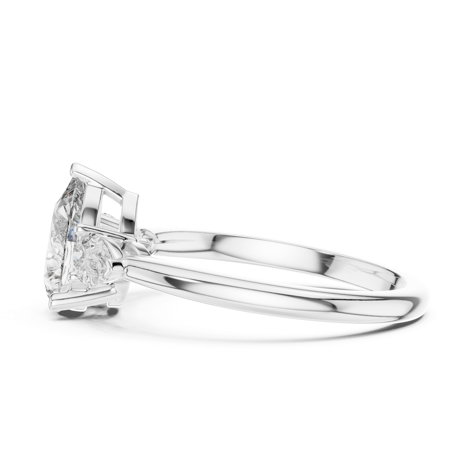 Gold Ring DDLR-035, White Gold, view 3