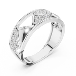 Gold Ring LR-01 (7), White Gold, view 2