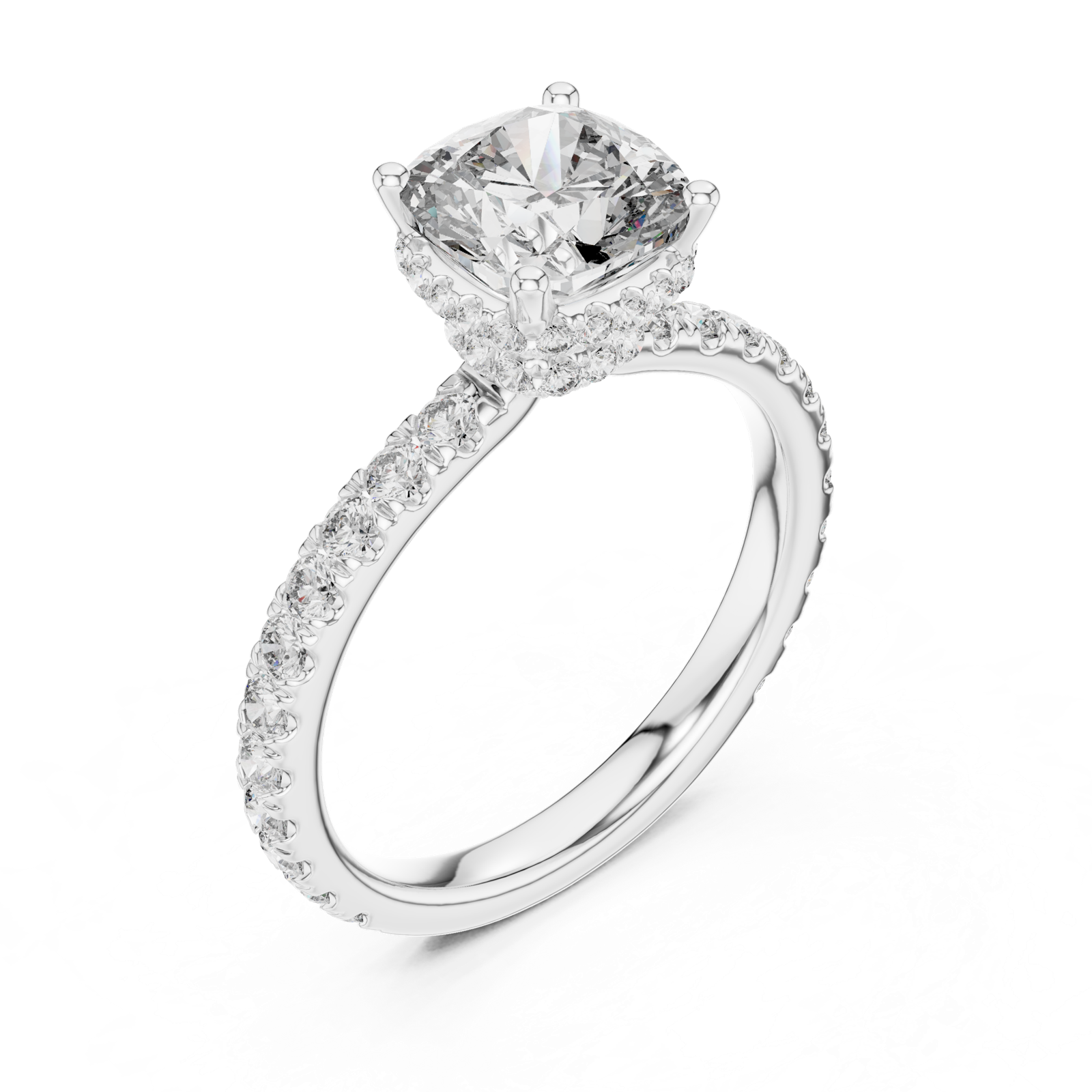 Gold Ring DDLR-165, White Gold, view 2