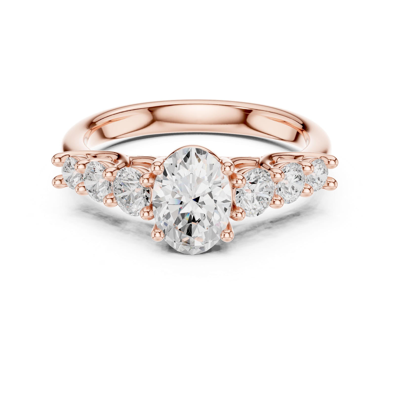 Gold Ring DDLR-704, Rose Gold, view 4