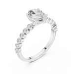Gold Ring DDLR-1058, White Gold, view 2