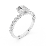 Gold Ring DDLR-1058, White Gold, view 2
